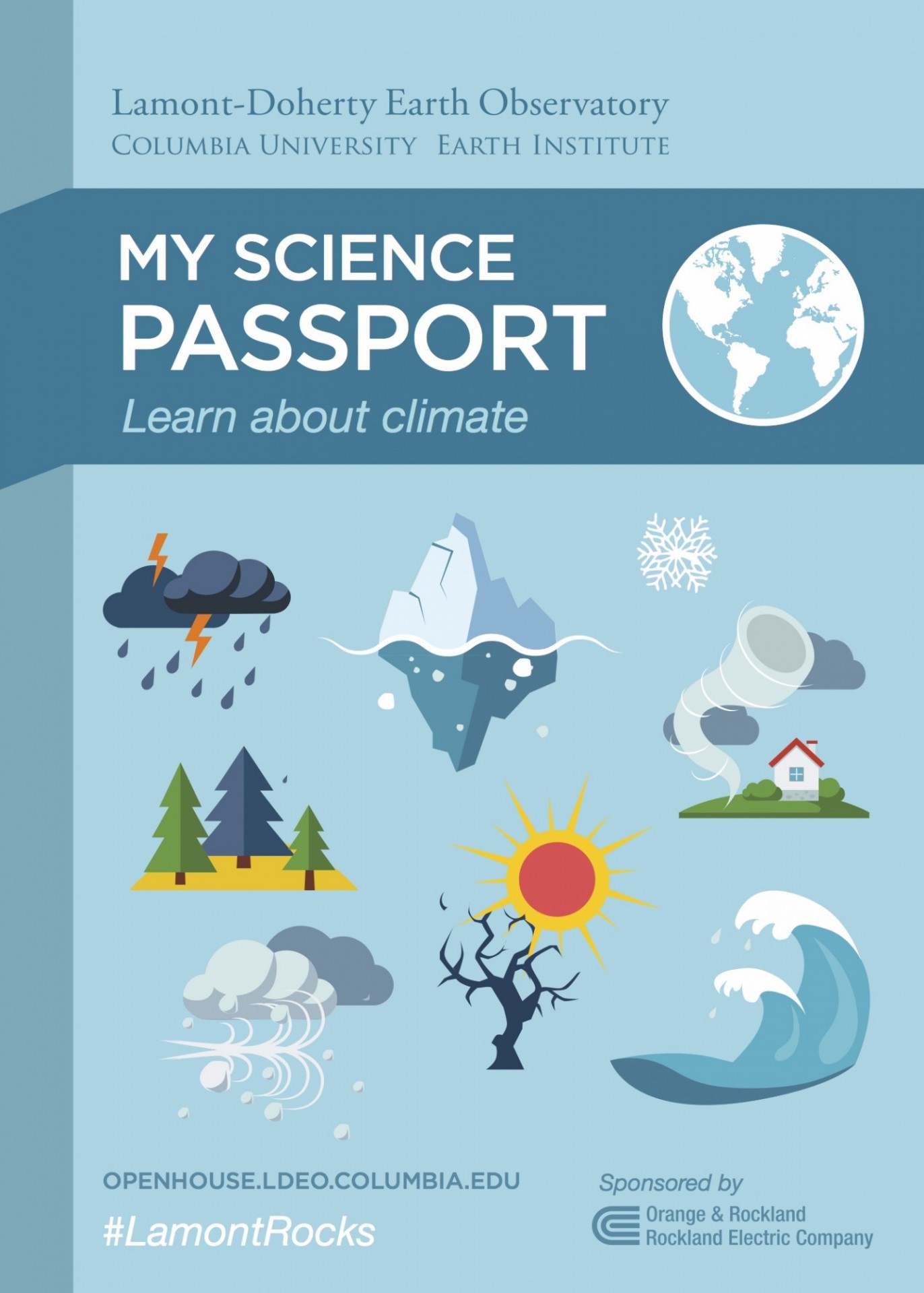 cover image for climate science passport with nature graphics