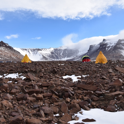 tent camp in Antarctica