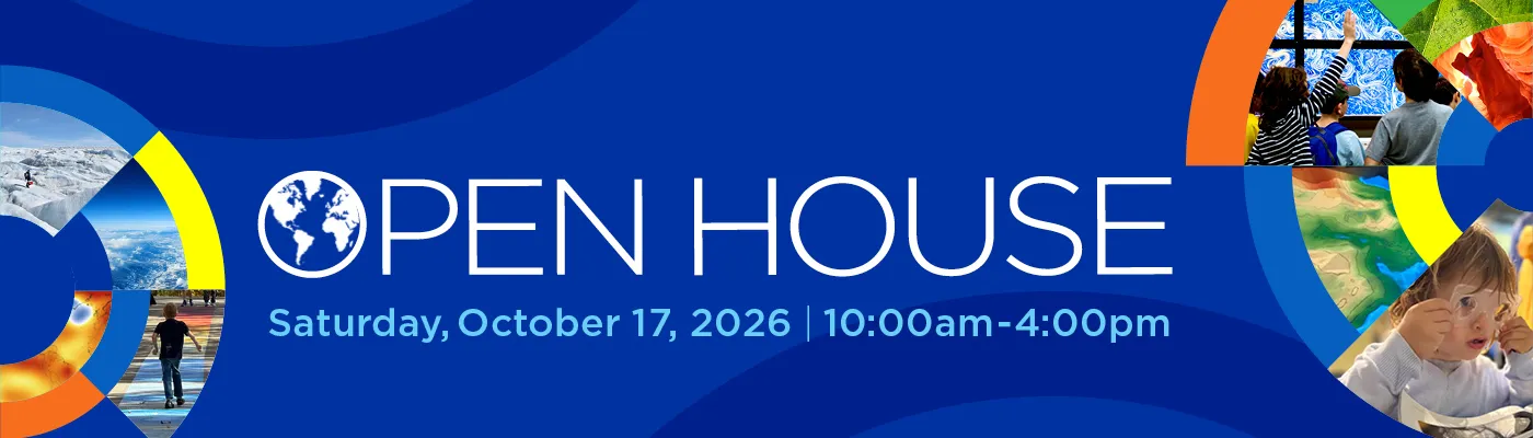 Collage of photos from Open House and fieldwork with the text Open House, Saturday October 17, 2026 from 10am to 4pm.