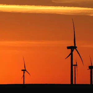 Centennial Wind Power Facility at Sunrise by Jordie Braun