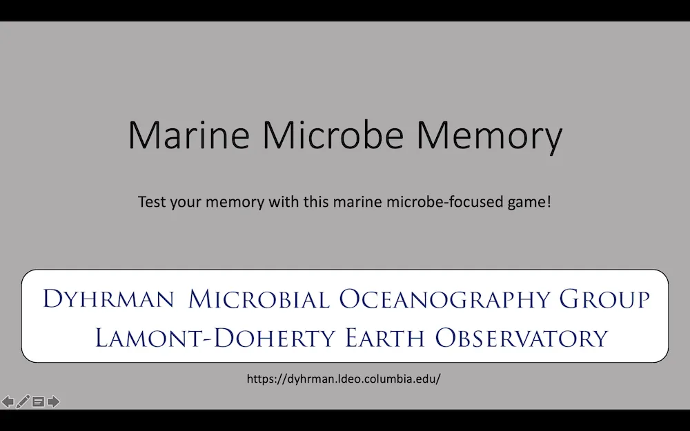 Marine Microbe Memory: Test your memory with this marine microbe-focused game!